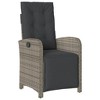 vidaXL 3 Piece Bistro Set with Cushions Gray Poly Rattan - 4 of 4