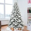 Artificial Trees Christmas PE&PVC Faux Tree Indoor With 768 Branch Tips,Metal Stand And Realistic Snowflake,Home Decoration-Maison Boucle - 3 of 4