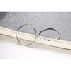 Large Plain Hoop Earrings for Women Silver Tone Stainless Steel Ginger Lyne Collection - 4 of 4