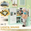 43.30"Play Kitchen, Corner Kids Kitchen Playset with Chalkboard, Range Hood, Ice Maker, Stove, Refrigerator Microwave,Green - 4 of 4