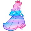 Girl's Nintendo Princess Peach Rainbow Fade T-Shirt - 2 of 4