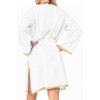 LA LEELA Women's Summer Bathing Suit Cover-up Vacation Beachwear Mini Swim Suit Loose Beach Dress Short Wrap Dress - 4 of 4