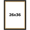 PosterPalooza | Embellished Brown Picture Frame - UV Acrylic, Foam Board Backing, Hanging Hardware - 2 of 4