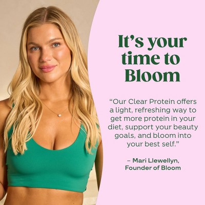 BLOOM NUTRITION Clear Protein Powder - Strawberry Watermelon - 8.71oz: Whey Isolate, Collagen Protein, 20g Protein