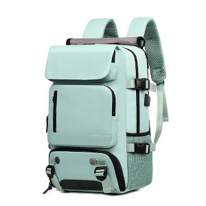 Luupatchy 18.1" Anti-Theft Travel Backpack with Separate Shoe Compartment & Convertible Duffel Design,Travel Bag for Business, Hiking, Camping - 1 of 4