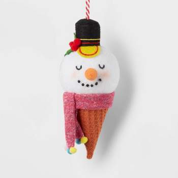 Vanessa Brantley-Newton Snowman Ice Cream Cone Christmas Tree Ornament - Wondershop™