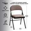 MECO 4-Pack of Sudden Comfort Deluxe Fabric Padded Folding Dinning Chairs with 16 x 16 Inch Seat and Non Marring Leg Caps - 3 of 4