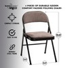 MECO 4-Pack of Sudden Comfort Deluxe Fabric Padded Folding Dinning Chairs with 16 x 16 Inch Seat and Non Marring Leg Caps - image 3 of 4