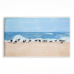 Stupell Industries Sunny Beach Day Birds Printed Plush Bathroom Floor Mat, design by Jeff Pica - 1 of 4