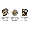Big Dot of Happiness Disco New Year - Paper Straw Decor - Groovy 2026 NYE Party Striped Decorative Straws - Set of 24 - 3 of 4
