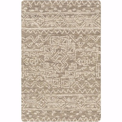 Mark & Day Garen 6'x9' Rectangle Tufted Indoor Area Rugs Taupe: Wool, Geometric, Stain-Resistant, Handmade, Medium Pile