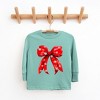 The Juniper Shop Coquette Christmas Snowflake Bow Toddler Long Sleeve Tee - 2 of 3