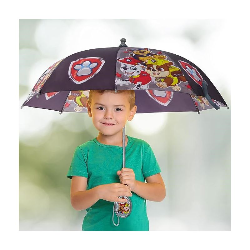 Paw Patrol Boy’s Umbrella, Kids Ages 3-7- Gray, 2 of 3