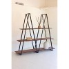 Industrial Metal and Wood Three-Tier Shelf – 75" Tall by Kalalou - 2 of 3