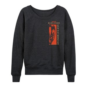 Women's - Predator - Badlands Alien Lightweight French Terry Wide Neck Long Sleeve Graphic Shirt - 1 of 4