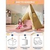 Kids Couch, 2-In-1 Convertible Teddy Fleece Fabric Toddler Sofa Chair, Soft Fold Out Couch Lounger, Comfy Children Sofa Bed for Playroom, Nursery - 4 of 4
