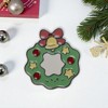 Unique Bargains Christmas Brooches Series Alloy Dripping Wax Red Green 0.98"x1.06" 1 Pc - 2 of 4
