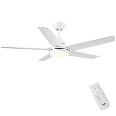 BestParts 48" White ABS Ceiling Fan - 3-Speed Control, Energy-Saving LED, ETL Certified