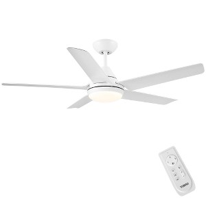 BestParts 48" White ABS Ceiling Fan - 3-Speed Control, Energy-Saving LED, ETL Certified - 1 of 4