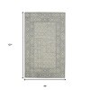 Gray And Ivory Wool Southwestern Hand Hooked Area Rug - 3 of 4