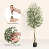 Jojoka Artificial Olive Tree, Tall Faux Potted Olive Plant with Realistic Fruits and Branches for Indoor Home Office Living Room Decor - 3 of 4