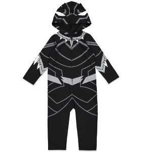 Marvel Avengers Captain America Baby Zip Up Cosplay Coverall Newborn to Infant - 1 of 4