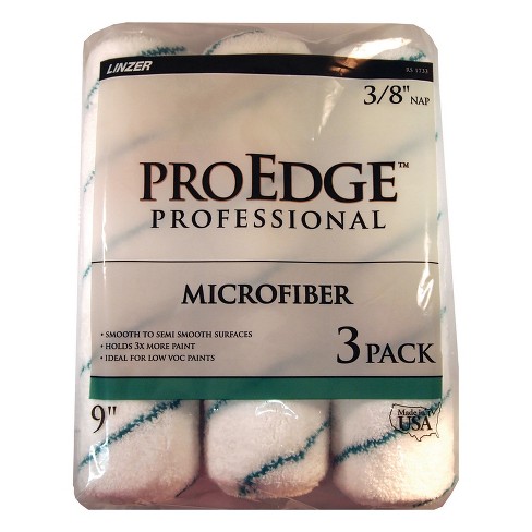 Linzer ProEdge Microfiber 9 in. W X 3/8 in. Paint Roller Cover 3 pk (Case of 6) - image 1 of 1