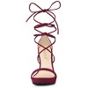 Allegra K Women's Platform Stiletto Heels Lace Up Sandals - 2 of 4