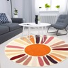 Boho Rugs Washable Kids Rug Non Slip Nursery Rug Low Pile Floor Mat Soft & Non-Shedding Sunshine Carpet Colorful Rainbow Printed Indoor Rugs - 4 of 4