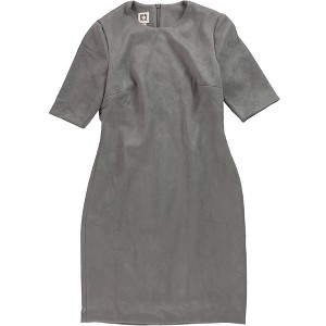 Anne Klein Womens Faux Suede Sheath Scuba Dress - 1 of 2