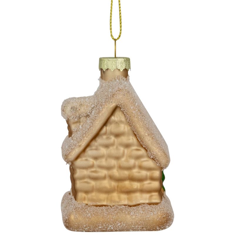 Northlight 3.25" Snowy Country Cabin Glass Christmas Hanging Ornament, 5 of 6