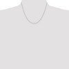Black Bow Jewelry 1mm Rhodium Plated Sterling Silver Solid Cable Chain Necklace - 3 of 4