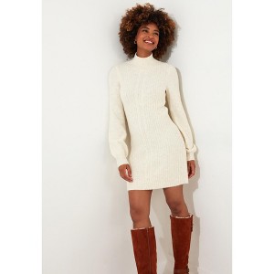 Joe Browns Turtleneck Sweater Dress in Ivory at Nordstrom, Size 2X