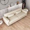NicBex Couches for Living Room 85" Sofa Velvet Upholstered 3-Seat Couch Soft Sponges Modern Designs Sofa with Gold Accents and Plush Cushions, Orange - 2 of 4