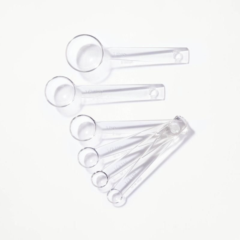 6pc Tritan Plastic Measuring Spoons Clear - Figmint&#8482;, 1 of 5