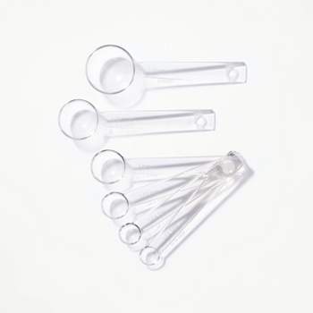 6pc Tritan Plastic Measuring Spoons Clear - Figmint™