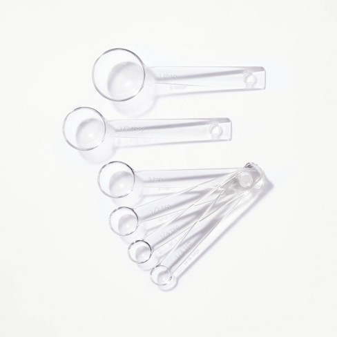 6pc Tritan Plastic Measuring Spoons Clear - Figmint™ : Target