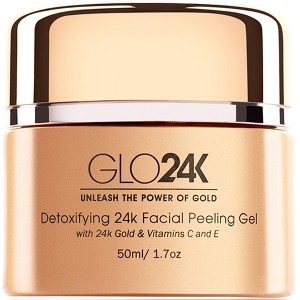 GLO24K Facial Peeling Gel With 24k Gold and Vitamins C & E for Optimal Exfoliation & Microdermabrasion - Restore and Revive Your Skin - 1 of 4
