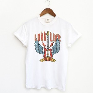 Simply Sage Market Women's Long Live Rock And Roll Colorful Short Sleeve Garment Dyed Tee - 1 of 2
