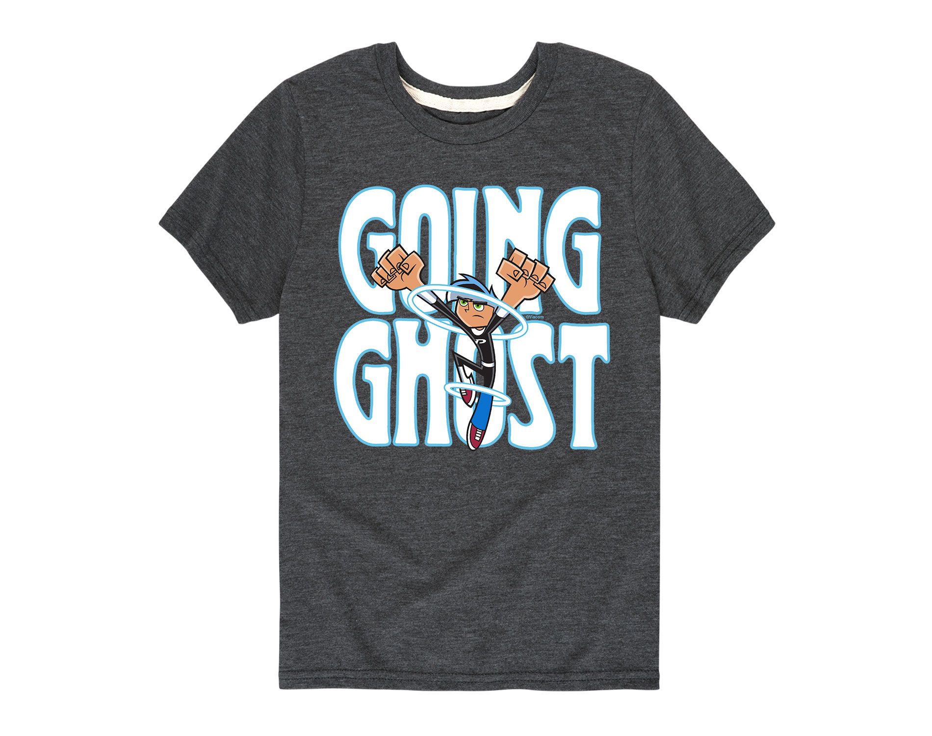 Boys' Danny Phantom Going Ghost Short Sleeve Graphic T-Shirt - Heather Charcoal - Medium