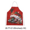 Unique Bargains Christmas Aprons Cotton Linen Red Green White 26.77"x21.65" 1 Pcs - 3 of 4
