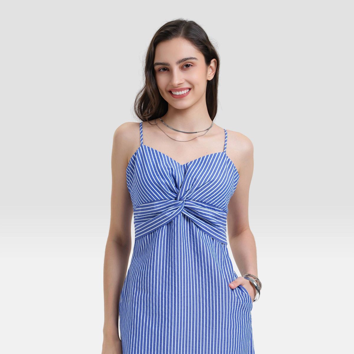 Women's Twist-Front Midi Cami Dress - A New Day™ - thumbnail 6