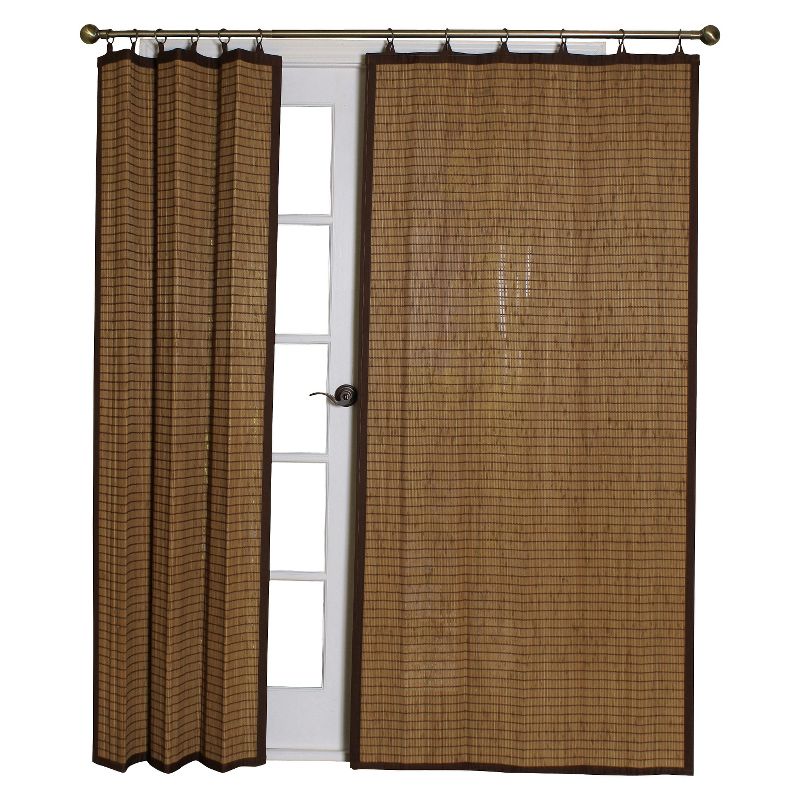 1pc 40"x63" Light Filtering Rayon From Bamboo Window Curtain Panel - Versailles Home, 3 of 6