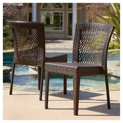 Ernesto Multi-Brown 5-Piece Iron and Plastic Round Outdoor Dining Set