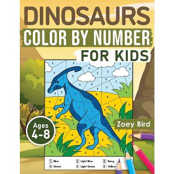 Dinosaur Coloring Book For Kids Ages 4-8 - Large Print By Oliver Brooks  (paperback) : Target