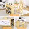 Kids Art Table with 2 Chairs Set, Wooden Toddler Craft Desk with Storage Shelves, Kids Craft Tables for Ages 2-10, Activity Drawing Table - 4 of 4