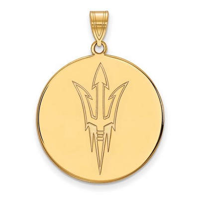 Black Bow Jewelry 10k Yellow Gold Arizona State Sun Devils NCAA Extra Large Pendant