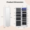 FURNIinspire Decorative Wall Mirrors Wall-Mount Door-Hanging Large Capacity, Versatile Mirror With Lockable Jewelry Cabinet, White, 3.46"*14.2"*47.24" - 3 of 4