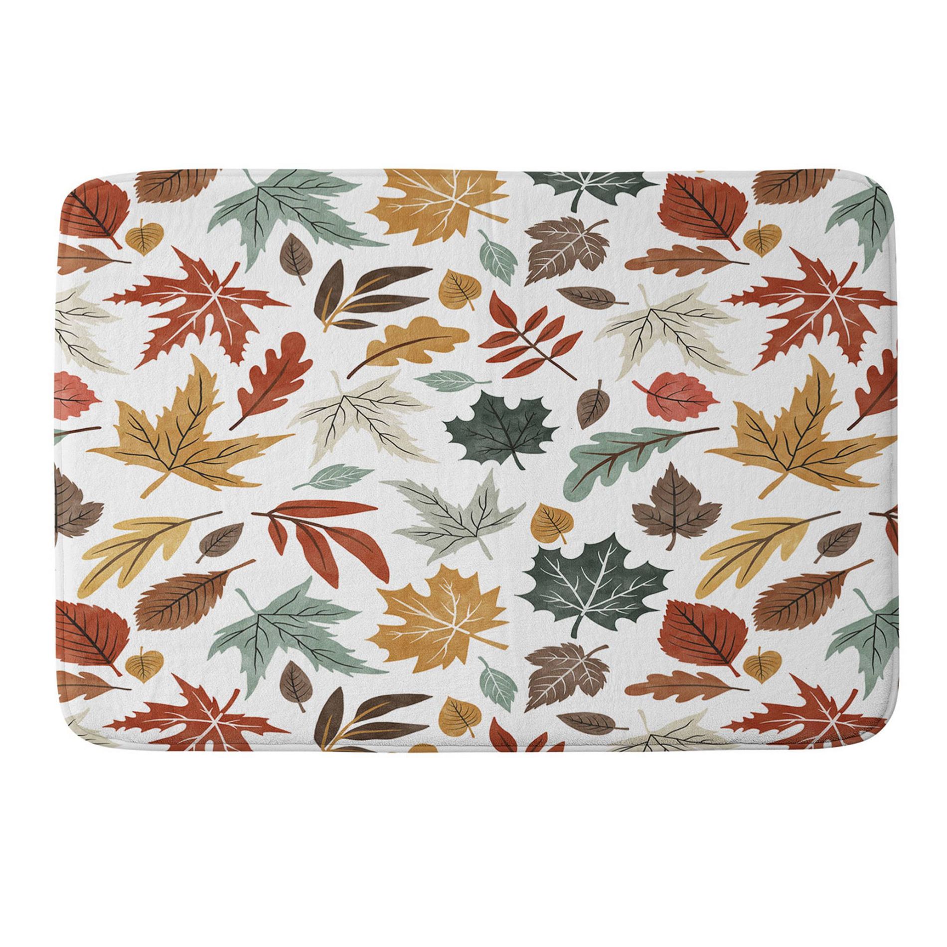Deny Designs Marta Barragan Camarasa Autumn Leaves Fall Memory Foam Bath Mat