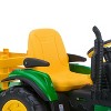 Peg Perego 12V John Deere Ground Force Tractor with Trailer Powered Ride-On - Green - image 2 of 4